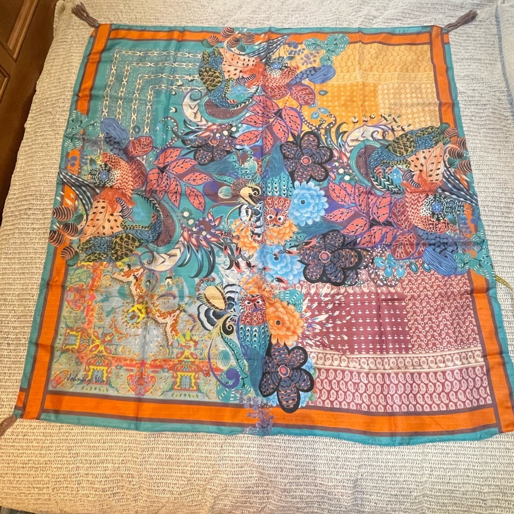 NWT Johnny WAS 100% silk scarf